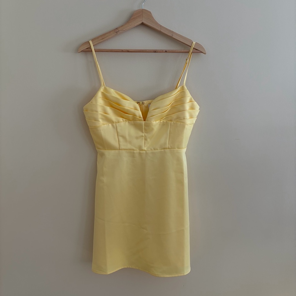 Princess Polly Butter Yellow Mini Dress